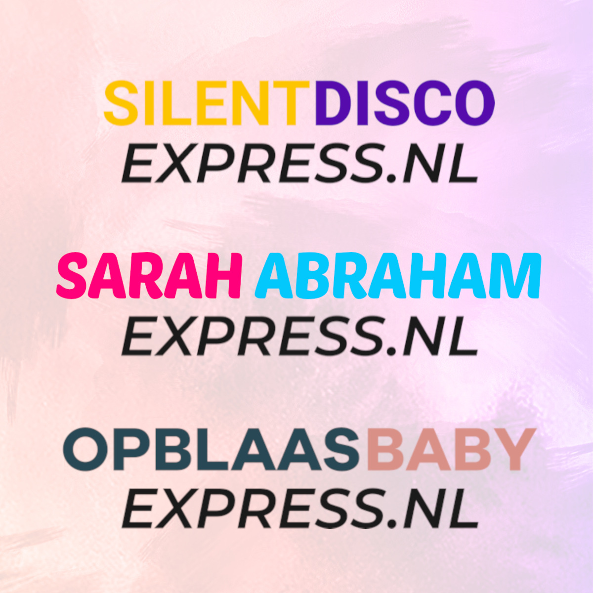 Sarah Abraham Express Silent Disco Express Opblaasbaby Express